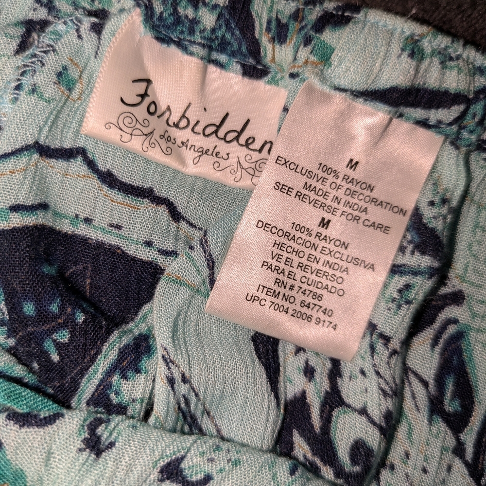 Elegant Paisley Maxi Skirt in Blue and Black - Picture 4 of 4